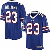 Nike Men & Women & Youth Bills #23 Williams Blue Team Color Game Jersey,baseball caps,new era cap wholesale,wholesale hats